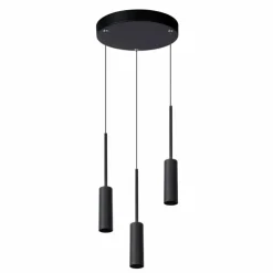 Luminaires Lucide Éclairage Led|Suspension Lucide TUBULE LED Noir, 3 lumières