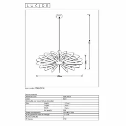 Luminaires Lucide Suspensions|Suspension Lucide ZIDANE Noir, 1 lumière