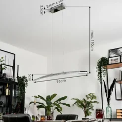 hofstein Suspensions|Suspension Manlleu Chrome, 1 lumière