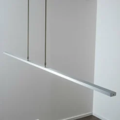 hofstein Éclairage Led|Suspension Masterlight LED Aluminium, Nickel mat, 1 lumière
