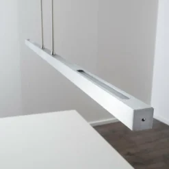 hofstein Éclairage Led|Suspension Masterlight Real LED Aluminium, Nickel mat, 1 lumière