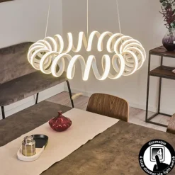 hofstein Éclairage Led|Suspension Maziwa LED Blanc, 1 lumière