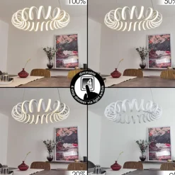 hofstein Éclairage Led|Suspension Maziwa LED Blanc, 1 lumière