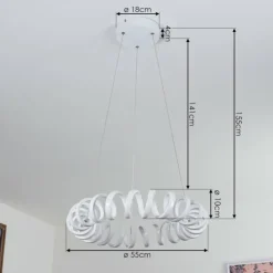 hofstein Éclairage Led|Suspension Maziwa LED Blanc, 1 lumière