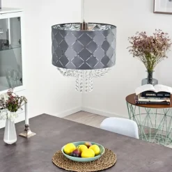 Luminaires Globo Lighting Suspensions|Suspension Meldal Nickel mat, 1 lumière