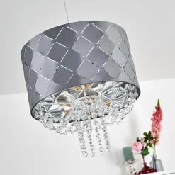 Luminaires Globo Lighting Suspensions|Suspension Meldal Nickel mat, 1 lumière