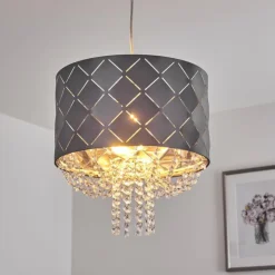 Luminaires Globo Lighting Suspensions|Suspension Meldal Nickel mat, 1 lumière