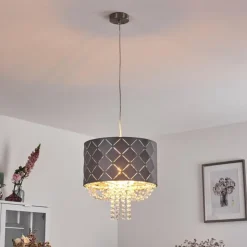 Luminaires Globo Lighting Suspensions|Suspension Meldal Nickel mat, 1 lumière