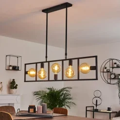 hofstein Suspensions|Suspension Nanbong Noir, 5 lumières