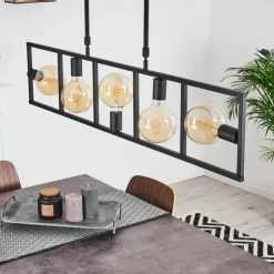hofstein Suspensions|Suspension Nanbong Noir, 5 lumières