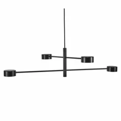Luminaires Nordlux Éclairage Led|Suspension Nordlux CLYDE LED Noir, 4 lumières
