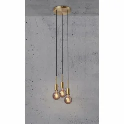 Luminaires Nordlux Suspensions|Suspension Nordlux PACO Laiton, 3 lumières