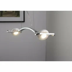 Luminaires Osram Éclairage Led|Suspension Osram Slingshot LED Chrome, 2 lumières