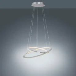 Luminaires Paul Neuhaus Éclairage Led|Suspension Paul Neuhaus ALESSA LED Argenté, 2 lumières, Télécommandes