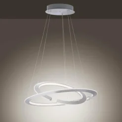 Luminaires Paul Neuhaus Éclairage Led|Suspension Paul Neuhaus ALESSA LED Argenté, 2 lumières, Télécommandes