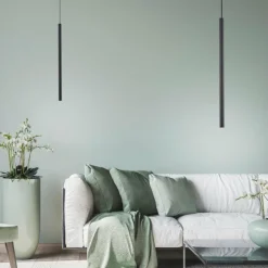 Luminaires Paul Neuhaus Éclairage Led|Suspension Paul Neuhaus FLUTE LED Noir, 1 lumière