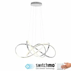 Luminaires Paul Neuhaus Éclairage Led|Suspension Paul Neuhaus KIRIBI LED Chrome, 1 lumière