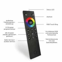 Suspension Paul Neuhaus NILA LED Anthracite, 2 lumières, Télécommandes