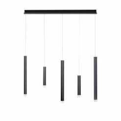 Luminaires Paul Neuhaus Suspensions|Suspension Paul Neuhaus PURE-GEMIN LED Aluminium, Noir, 5 lumières