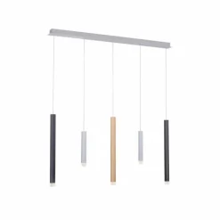 Luminaires Paul Neuhaus Éclairage Led|Suspension Paul Neuhaus PURE-GEMIN LED Aluminium, Laiton, Noir, 5 lumières
