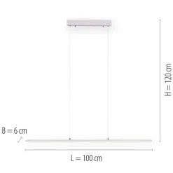 Luminaires Paul Neuhaus Éclairage Led|Suspension Paul Neuhaus PURE-LITE LED Acier inoxydable, 1 lumière
