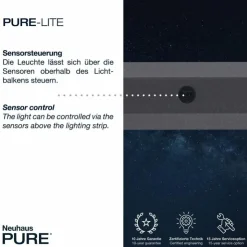 Luminaires Paul Neuhaus Éclairage Led|Suspension Paul Neuhaus PURE-LITE LED Anthracite, 1 lumière