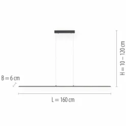 Luminaires Paul Neuhaus Éclairage Led|Suspension Paul Neuhaus PURE-LITE LED Anthracite, 1 lumière