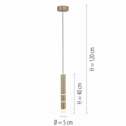 Luminaires Paul Neuhaus Éclairage Led|Suspension Paul Neuhaus PURE-VEGA LED Laiton, 3 lumières