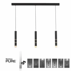 Luminaires Paul Neuhaus Éclairage Led|Suspension Paul Neuhaus PURE-VEGA LED Noir, 9 lumières