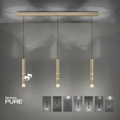 Luminaires Paul Neuhaus Suspensions|Suspension Paul Neuhaus PURE-VEGA LED Laiton, 9 lumières