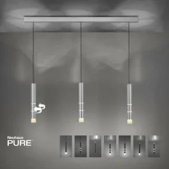 Luminaires Paul Neuhaus Éclairage Led|Suspension Paul Neuhaus PURE-VEGA LED Aluminium, 3 lumières