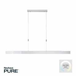 Luminaires Paul Neuhaus Éclairage Led|Suspension Paul Neuhaus PURE-MOTO LED Aluminium, 3 lumières, Télécommandes
