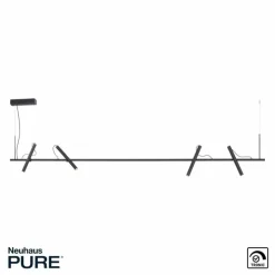 Luminaires Paul Neuhaus Éclairage Led|Suspension Paul Neuhaus PURE-TUTUA LED Noir, 4 lumières