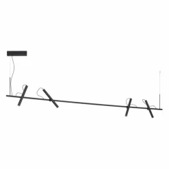 Luminaires Paul Neuhaus Éclairage Led|Suspension Paul Neuhaus PURE-TUTUA LED Noir, 4 lumières