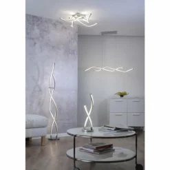 Suspension Paul Neuhaus Q-MALINA LED Nickel mat, 2 lumières, Télécommandes