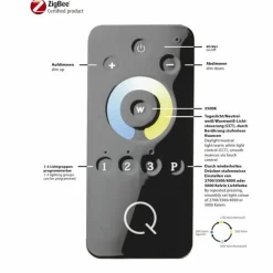 Suspension Paul Neuhaus Q-CORA LED Aluminium, 1 lumière, Télécommandes