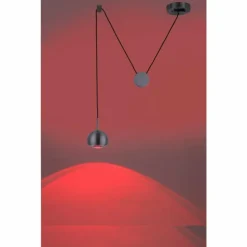 Suspension Paul Neuhaus Q-ADAM LED Acier inoxydable, 1 lumière, Télécommandes, Changeur de couleurs