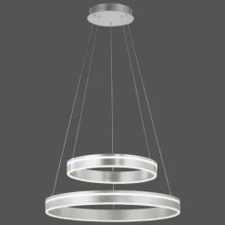 Suspension Paul Neuhaus Q-VITO LED Argenté, 2 lumières, Télécommandes