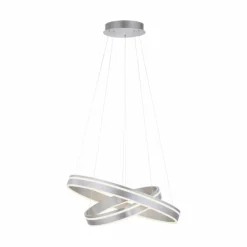 Suspension Paul Neuhaus Q-VITO LED Argenté, 2 lumières, Télécommandes