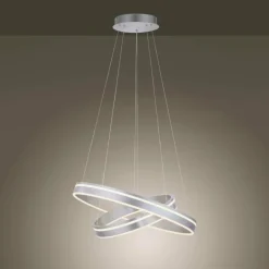 Suspension Paul Neuhaus Q-VITO LED Argenté, 2 lumières, Télécommandes