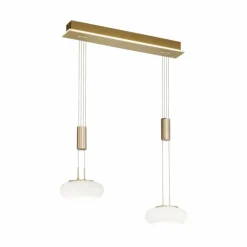 Suspension Paul Neuhaus Q-ETIENNE LED Laiton, 2 lumières, Télécommandes