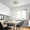 Suspension Paul Neuhaus Q-ETIENNE LED Laiton, 3 lumières, Télécommandes