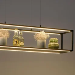 Luminaires Paul Neuhaus Éclairage Led|Suspension Paul-Neuhaus CONTURA LED Noir, 4 lumières