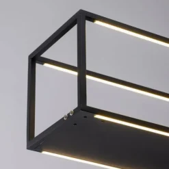 Luminaires Paul Neuhaus Éclairage Led|Suspension Paul-Neuhaus CONTURA LED Noir, 4 lumières