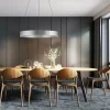 Luminaires Paul Neuhaus Éclairage Led|Suspension Paul-Neuhaus PURE E-CLIPSE LED Argenté, 2 lumières, Télécommandes