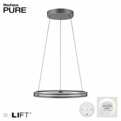 Luminaires Paul Neuhaus Éclairage Led|Suspension Paul-Neuhaus PURE E-LOOP LED Gris, 2 lumières, Télécommandes
