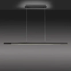 Suspension Paul-Neuhaus Q-ARIAN LED Anthracite, 4 lumières, Télécommandes