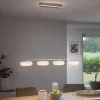 Suspension Paul-Neuhaus Q-ETIENNE LED Acier brossé, 4 lumières, Télécommandes