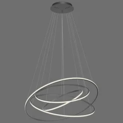 Luminaires Paul Neuhaus Éclairage Led|Suspension Paul-Neuhaus TESSARA LED Anthracite, 1 lumière, Télécommandes