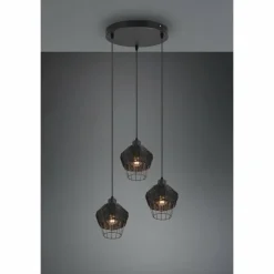 Luminaires Reality Suspensions|Suspension Reality Borka Noir, 3 lumières